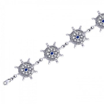 Celtic Ship's Wheel Silver Bracelet TBL019 - Jewelry